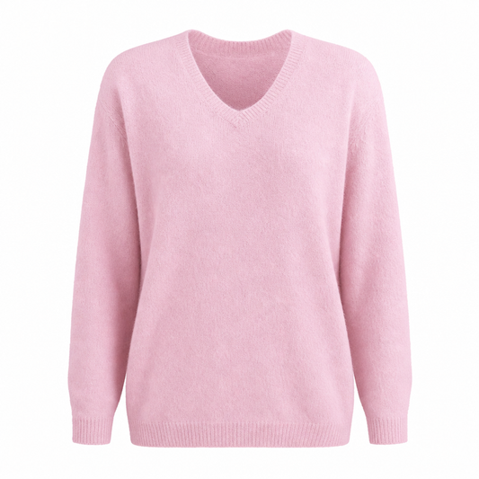 Pull tricoté femme maille douce col rond manches longues