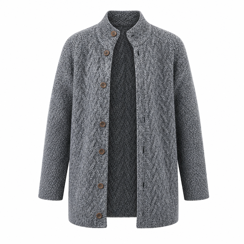Gilet tricoté femme sans manches boutons devant
