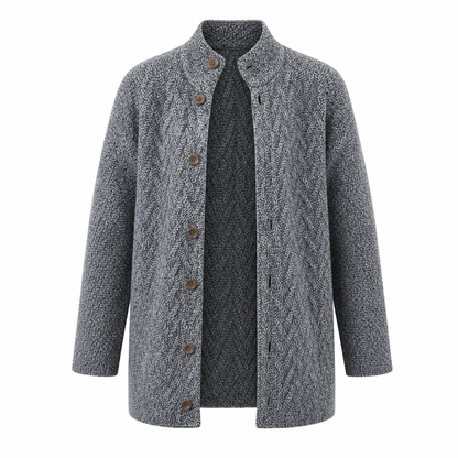 Gilet tricoté femme sans manches boutons devant