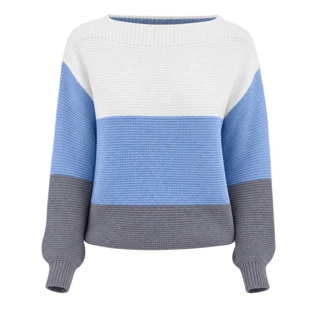 Pull femme col rond décontracté mailles douces