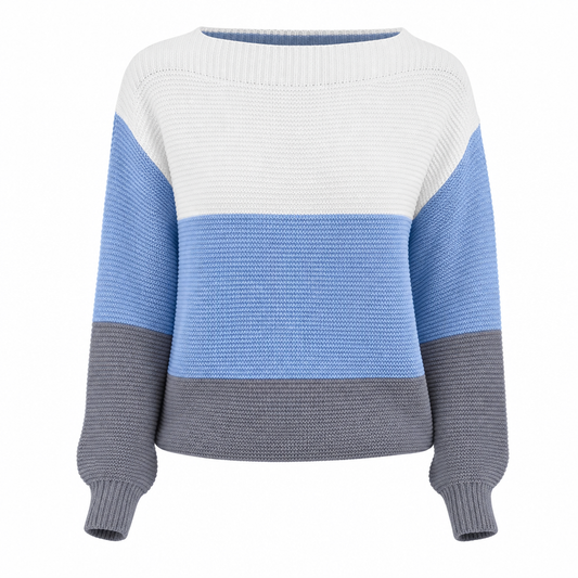 Pull femme col rond décontracté mailles douces