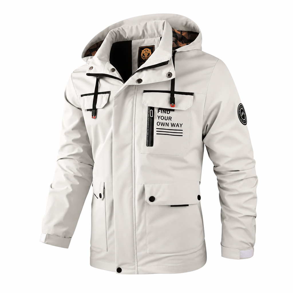 Veste d'hiver homme chaude imperméable capuche