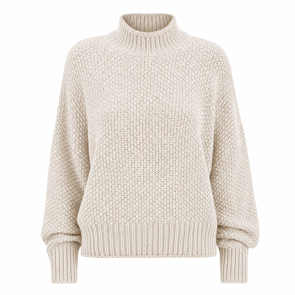 Pull classique femme col rond manches longues