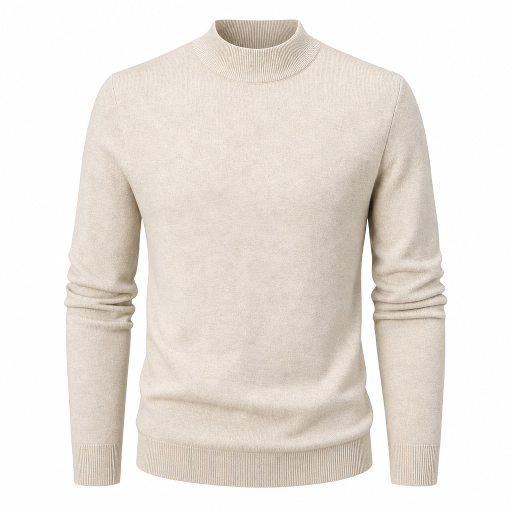 Pull col montant homme cachemire chaud hiver