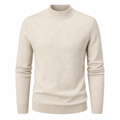 Pull col montant homme cachemire chaud hiver