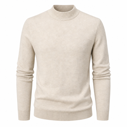Pull col montant homme cachemire chaud hiver