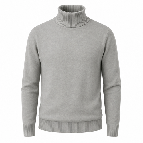 Pull col roulé homme cachemire doux hiver