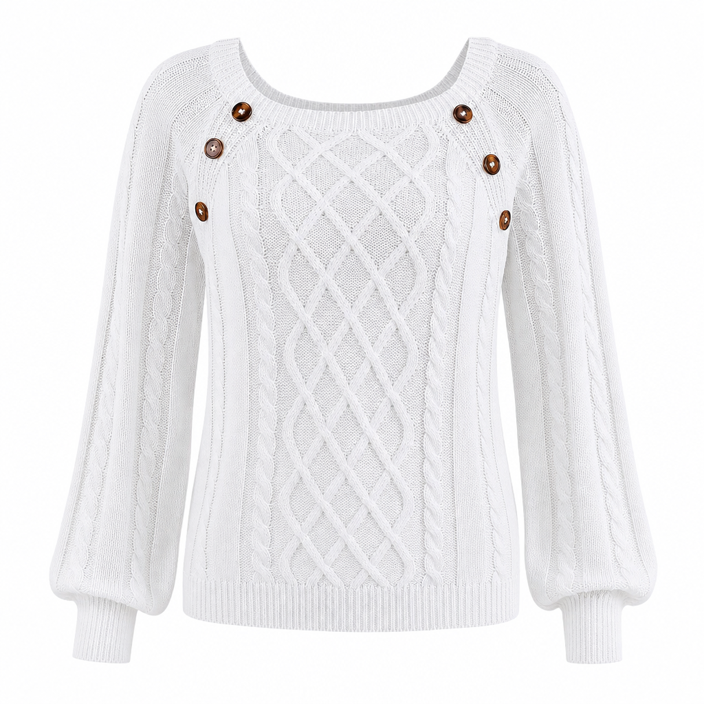 Pull élégant hiver col rond mailles douces