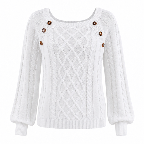 Pull élégant hiver col rond mailles douces