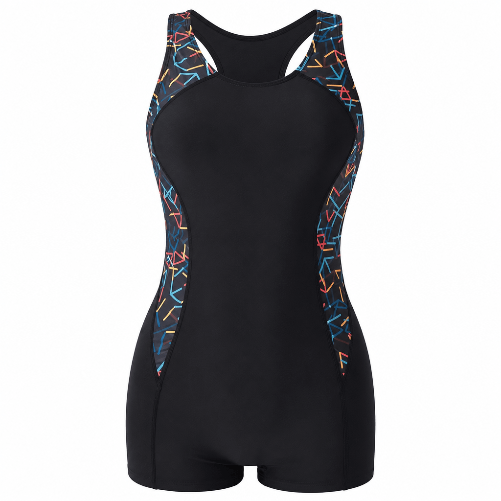 Maillot de bain femme une pièce shorty sculptant