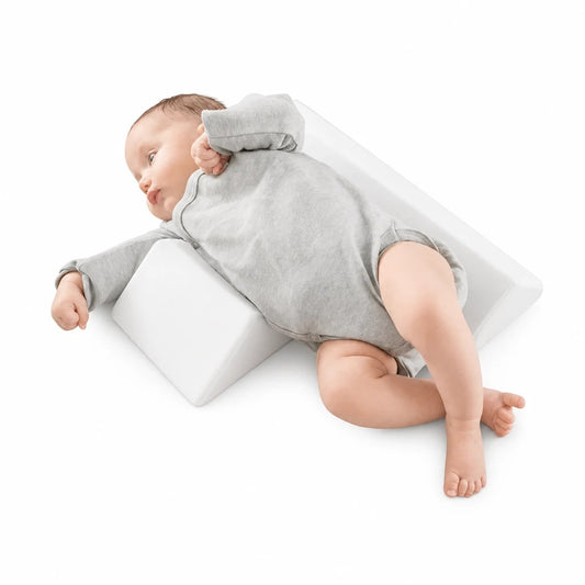 Coussin antiroulis bébé mousse à mémoire forme angle 45-90° housse lavable 0-12 mois