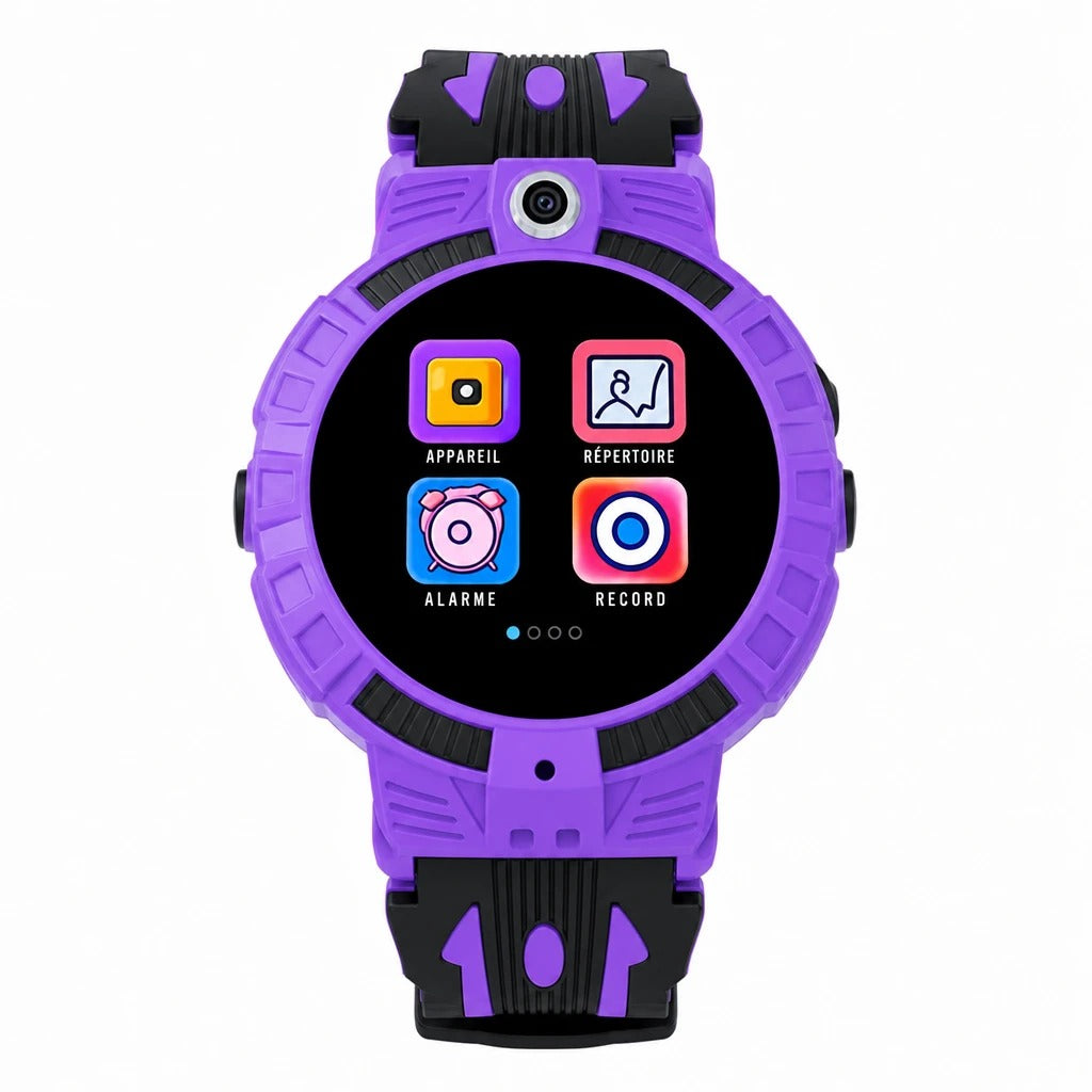 Montre intelligente enfant écran tactile caméra sangle silicone rechargeable USB 3-14 ans