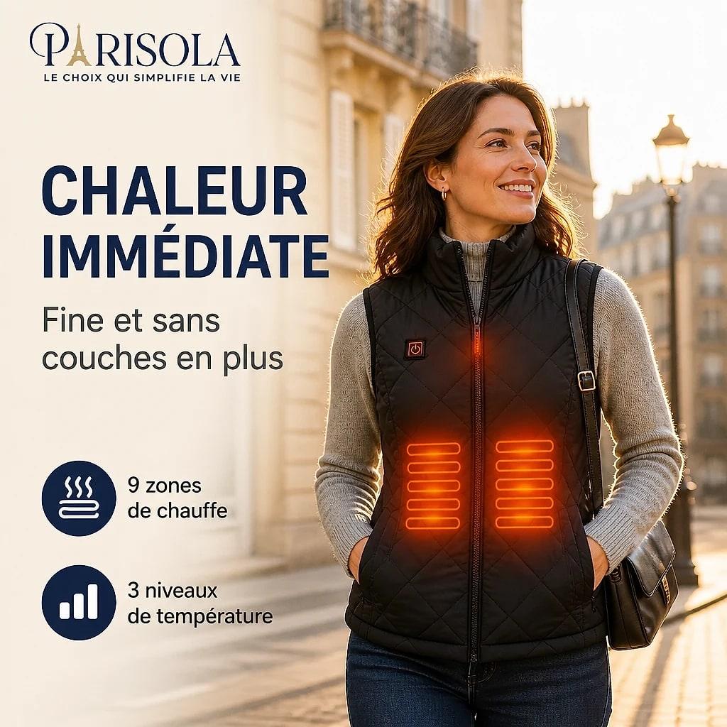 Gilet Chauffant Femme Slim