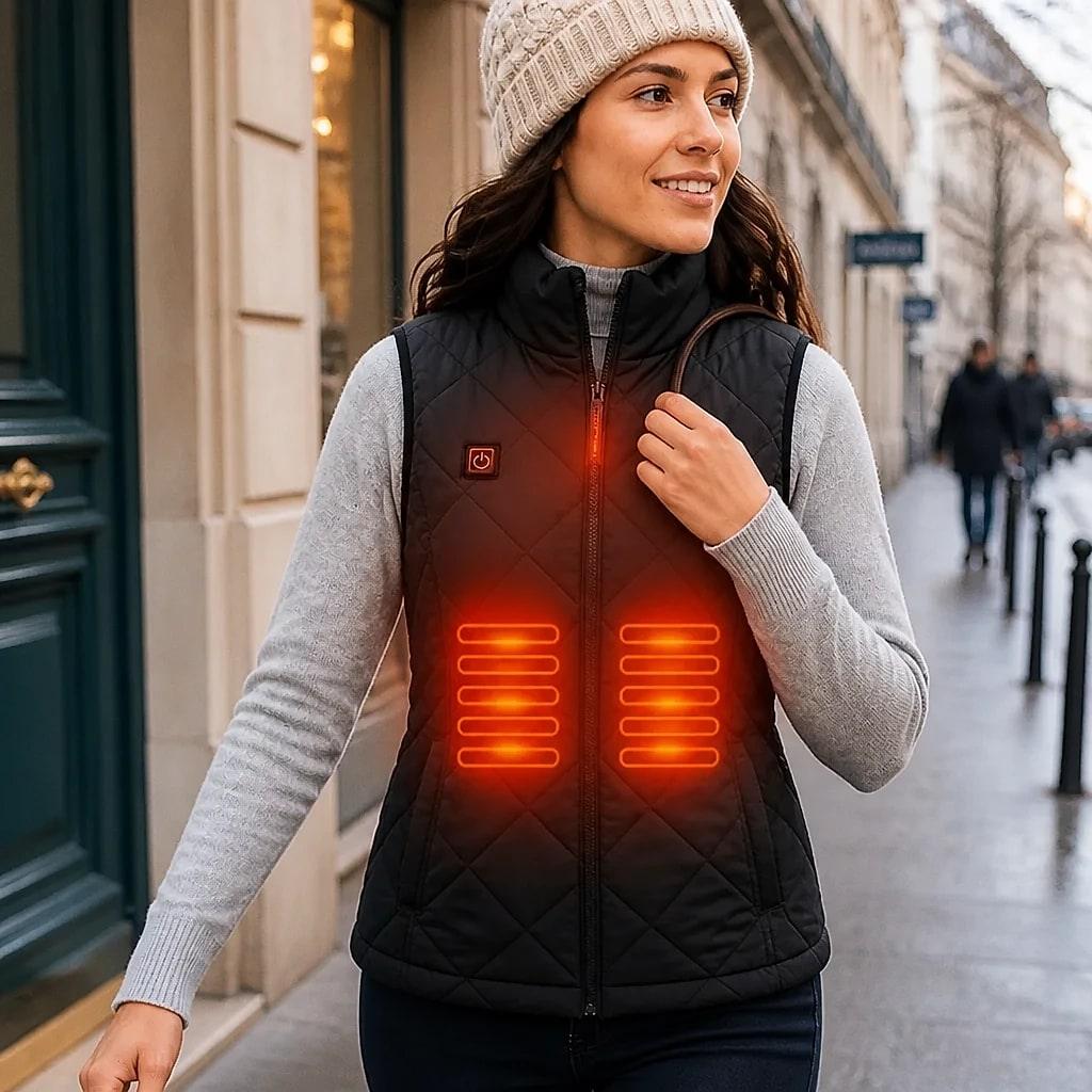 Gilet Chauffant Femme Slim