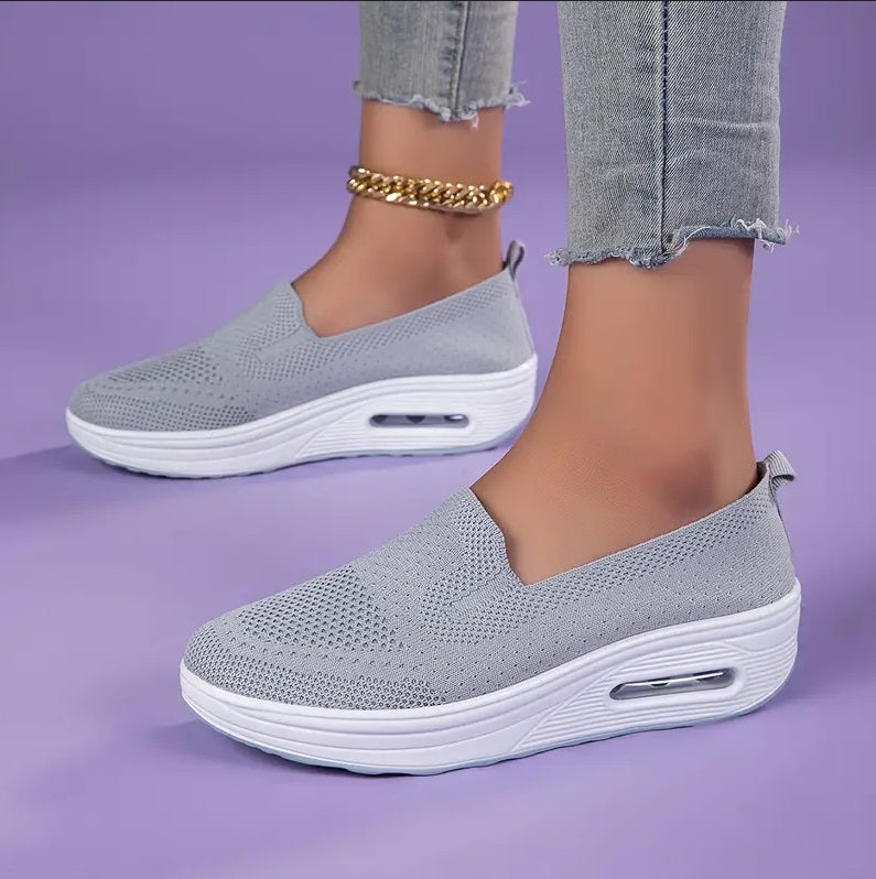Chaussures orthopédiques femme maille respirante semelle EVA légère