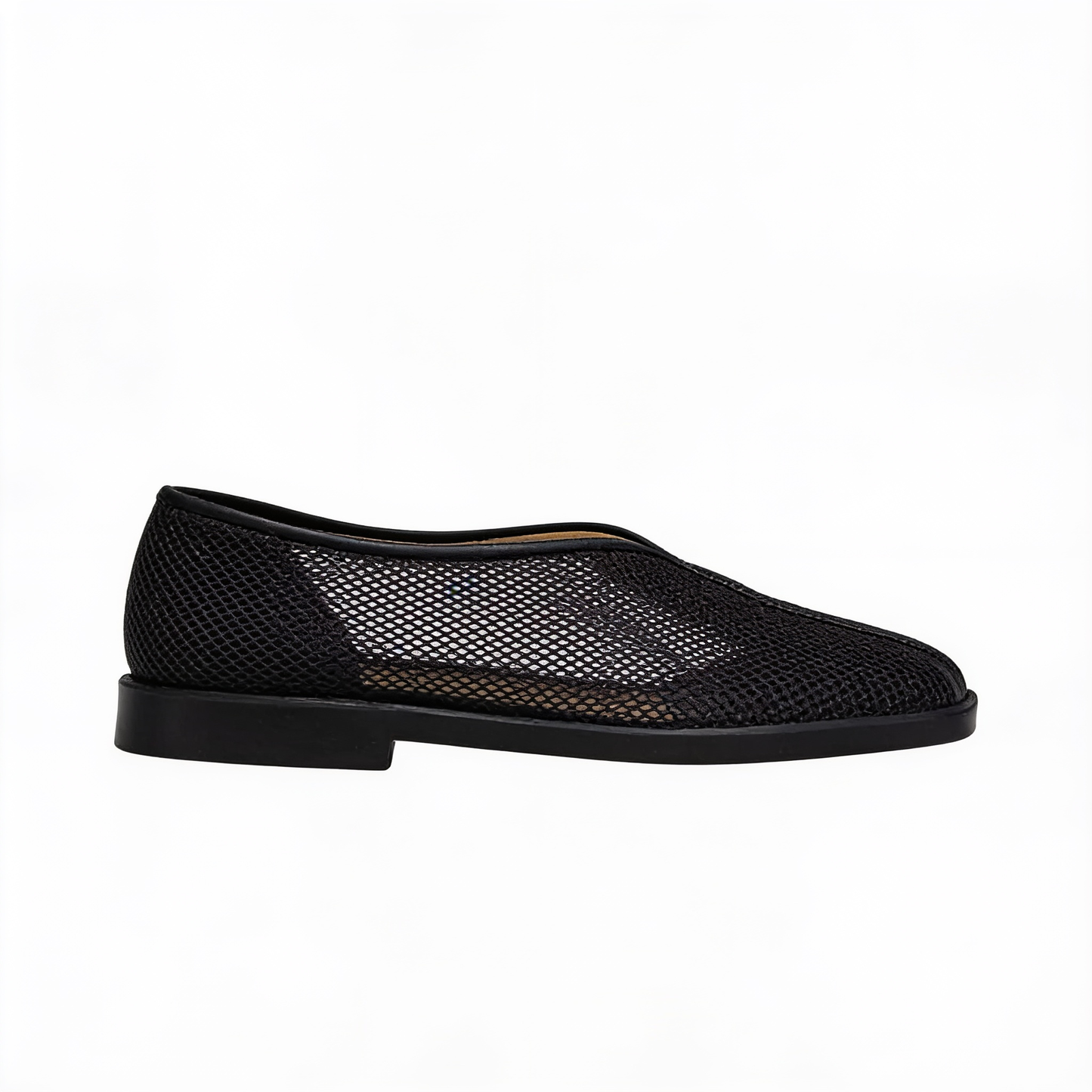 Loafers Femme en Maille Respirante - Bout Carré - Semelle Caoutchouc - Sans Lacets – fond blanc