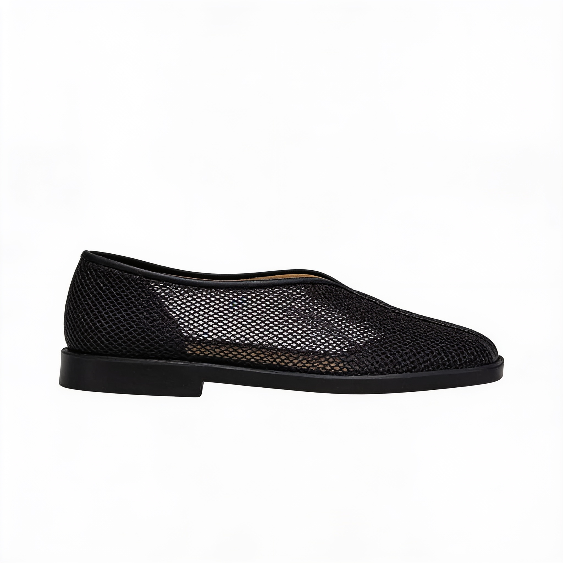 Loafers Femme en Maille Respirante - Bout Carré - Semelle Caoutchouc - Sans Lacets – fond blanc