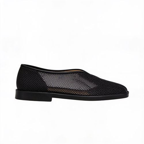 Loafers Femme en Maille Respirante - Bout Carré - Semelle Caoutchouc - Sans Lacets – fond blanc