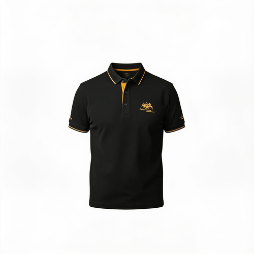 Prestige Élégance – polo homme – fond blanc