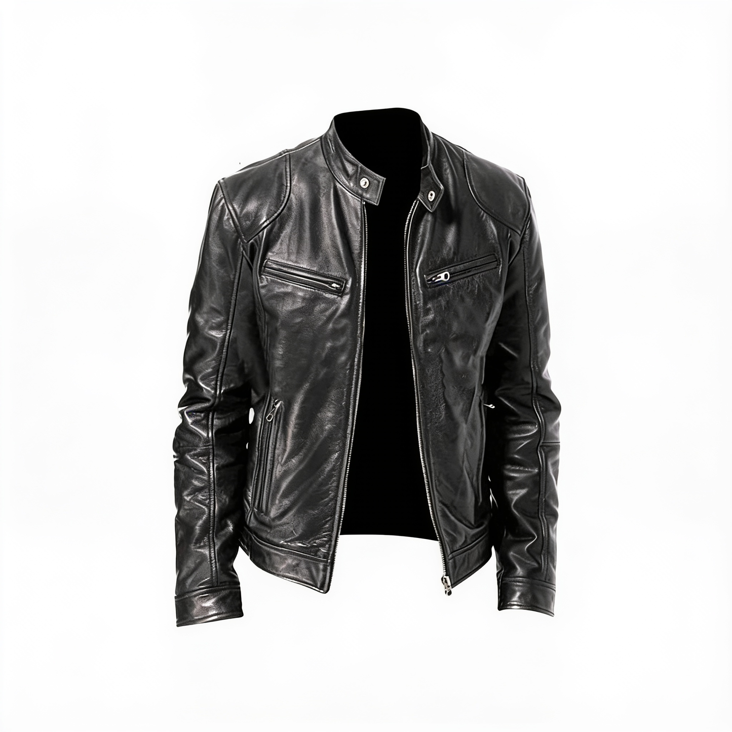 Auréline – veste cuir homme – fond blanc