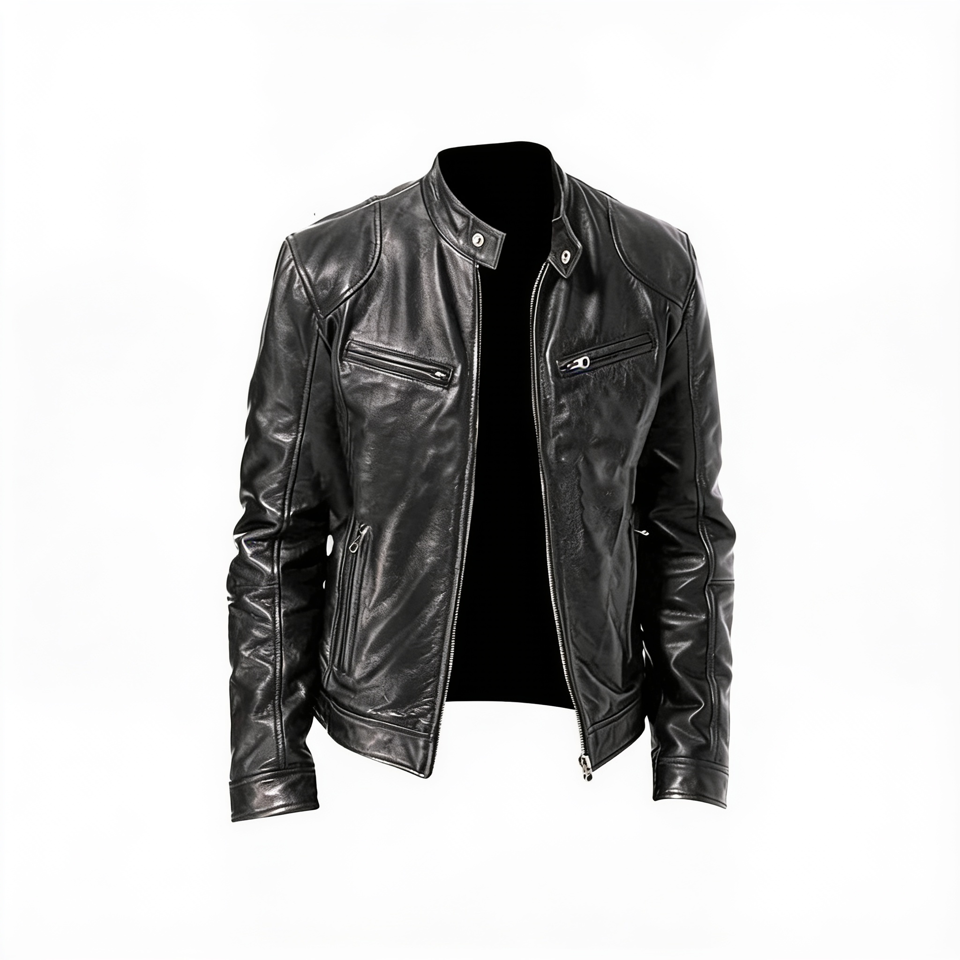 Auréline – veste cuir homme – fond blanc