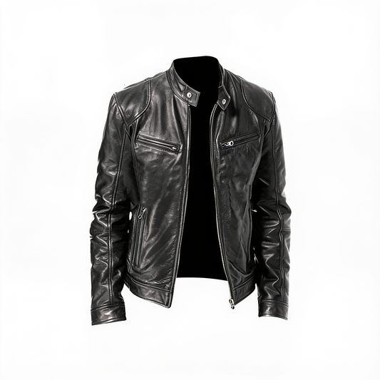Auréline – veste cuir homme – fond blanc
