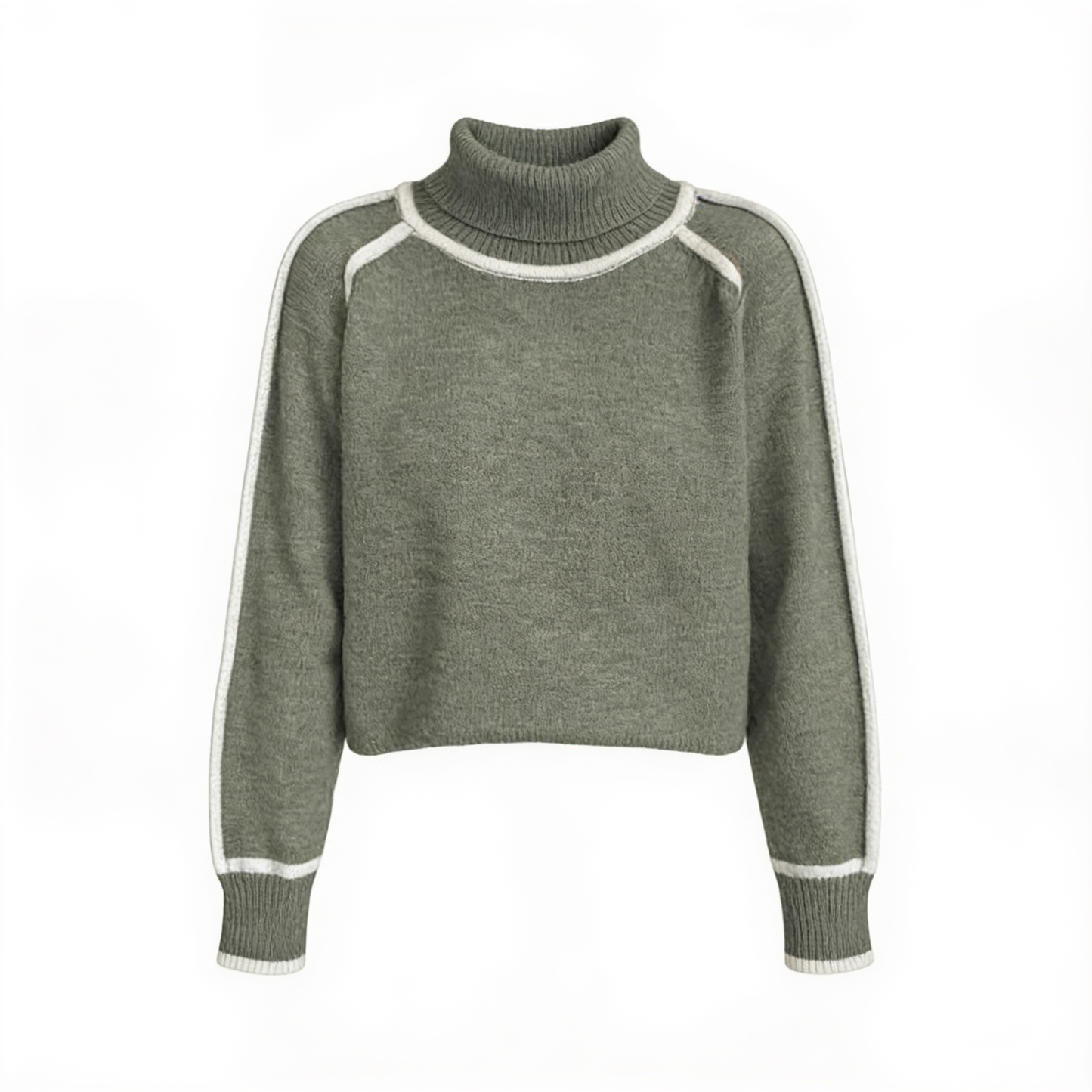 Élégance Pure – pull col roulé – fond blanc