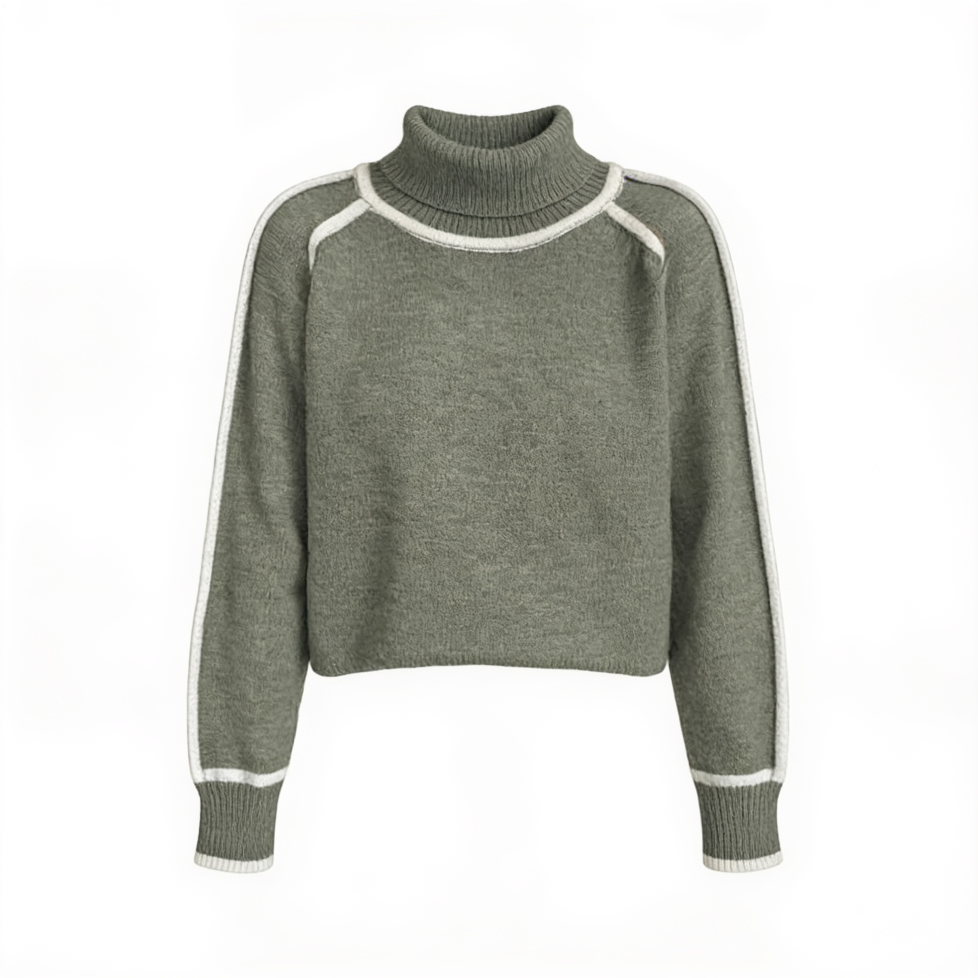 Élégance Pure – pull col roulé – fond blanc