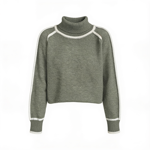 Élégance Pure – pull col roulé – fond blanc