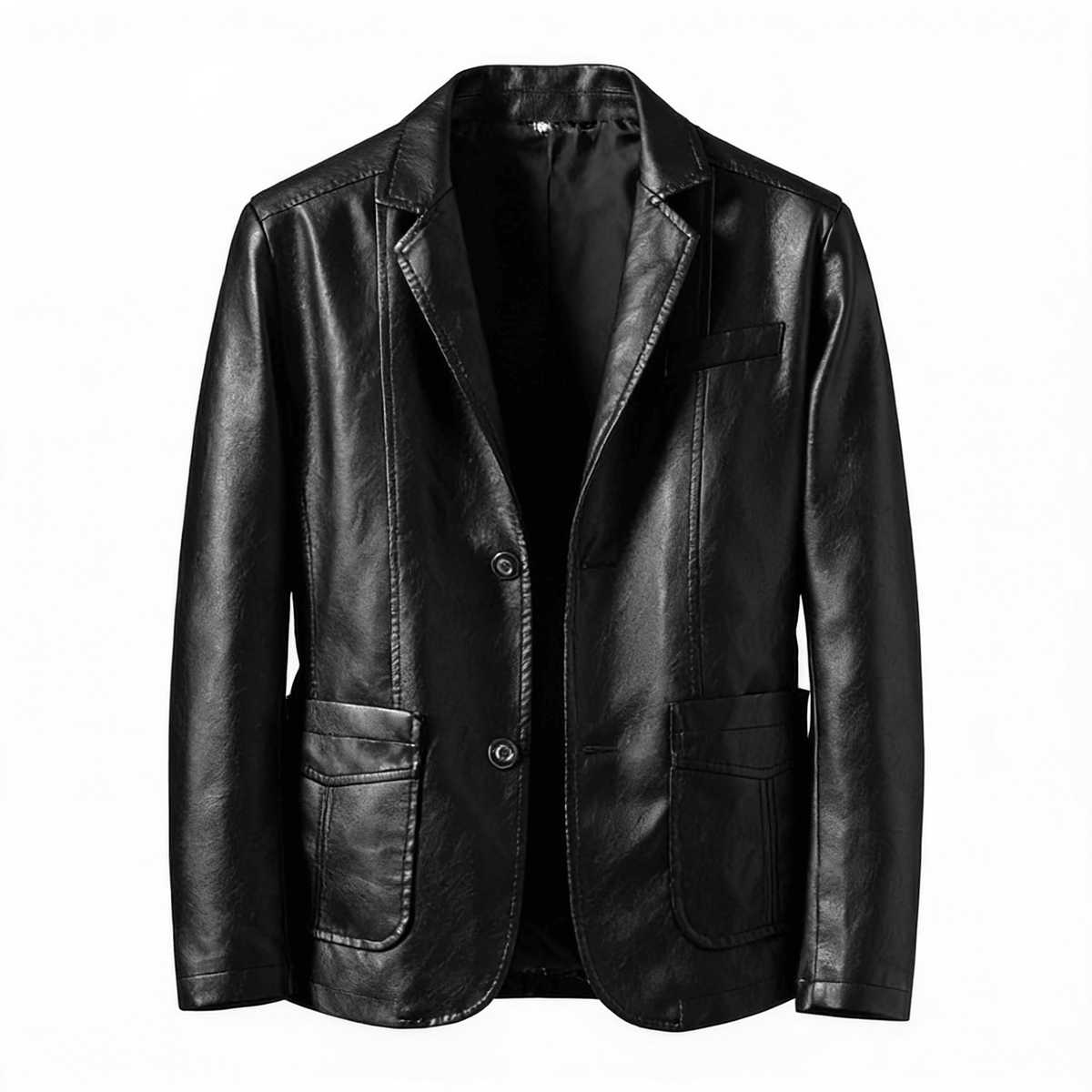 Veloran – Blazer Élégant en Cuir Homme – fond blanc