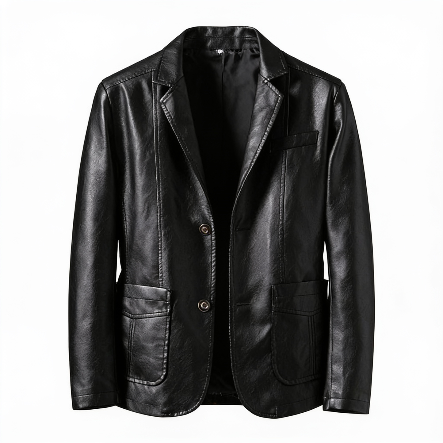 Veloran – Blazer Élégant en Cuir Homme – fond blanc