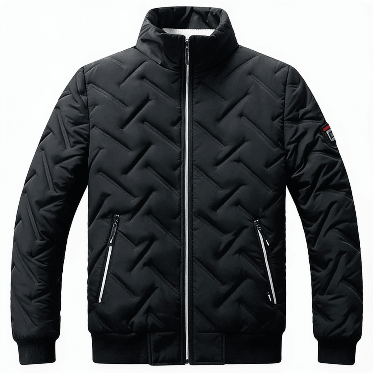 Élégance Nordique – Veste d'hiver homme – fond blanc