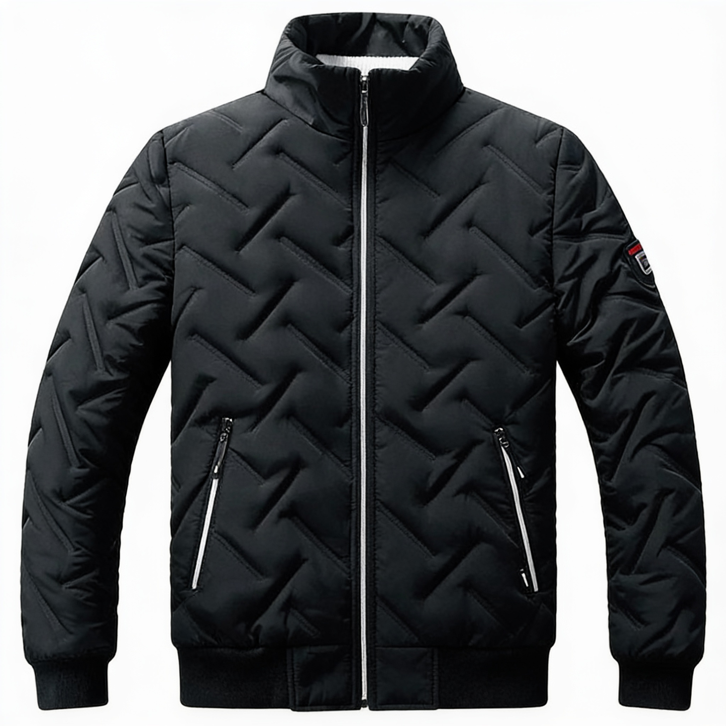 Élégance Nordique – Veste d'hiver homme – fond blanc
