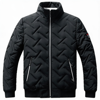 Élégance Nordique – Veste d'hiver homme – fond blanc
