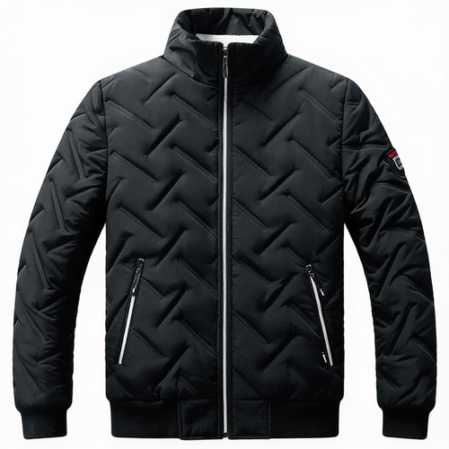 Élégance Nordique – Veste d'hiver homme – fond blanc