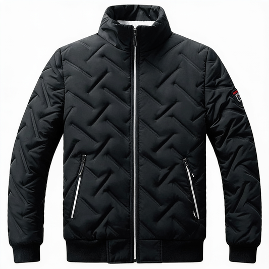 Élégance Nordique – Veste d'hiver homme – fond blanc