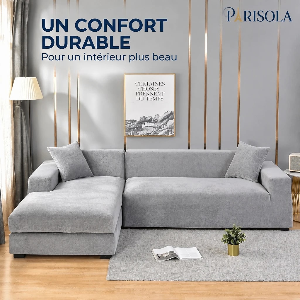 Housse de Canapé Élastique Velours