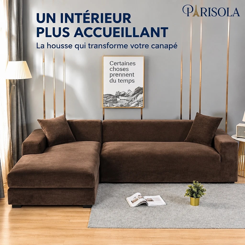 Housse de Canapé Élastique Velours