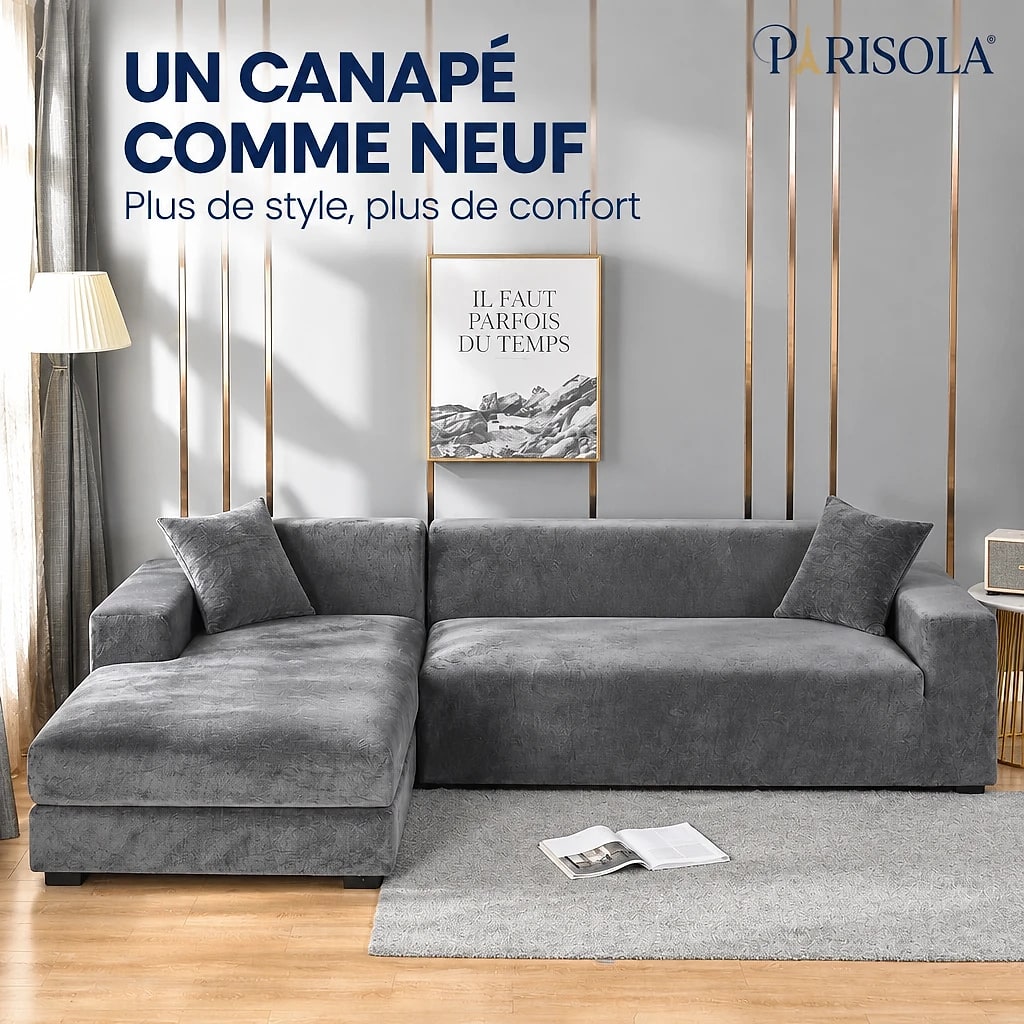Housse de Canapé Élastique Velours