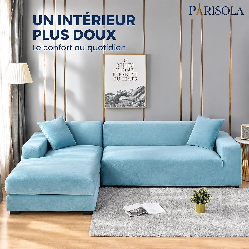 Housse de Canapé Élastique Velours
