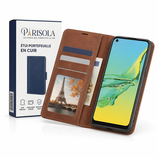 Léonis – Coque Samsung Portefeuille Cuir