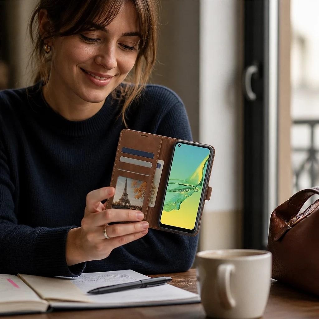 Léonis – Coque Samsung Portefeuille Cuir