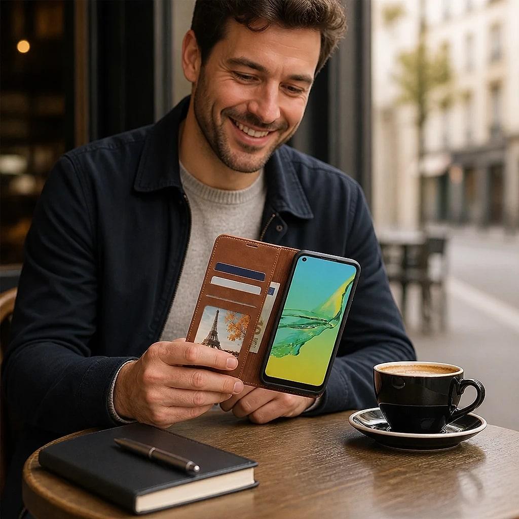 Léonis – Coque Samsung Portefeuille Cuir