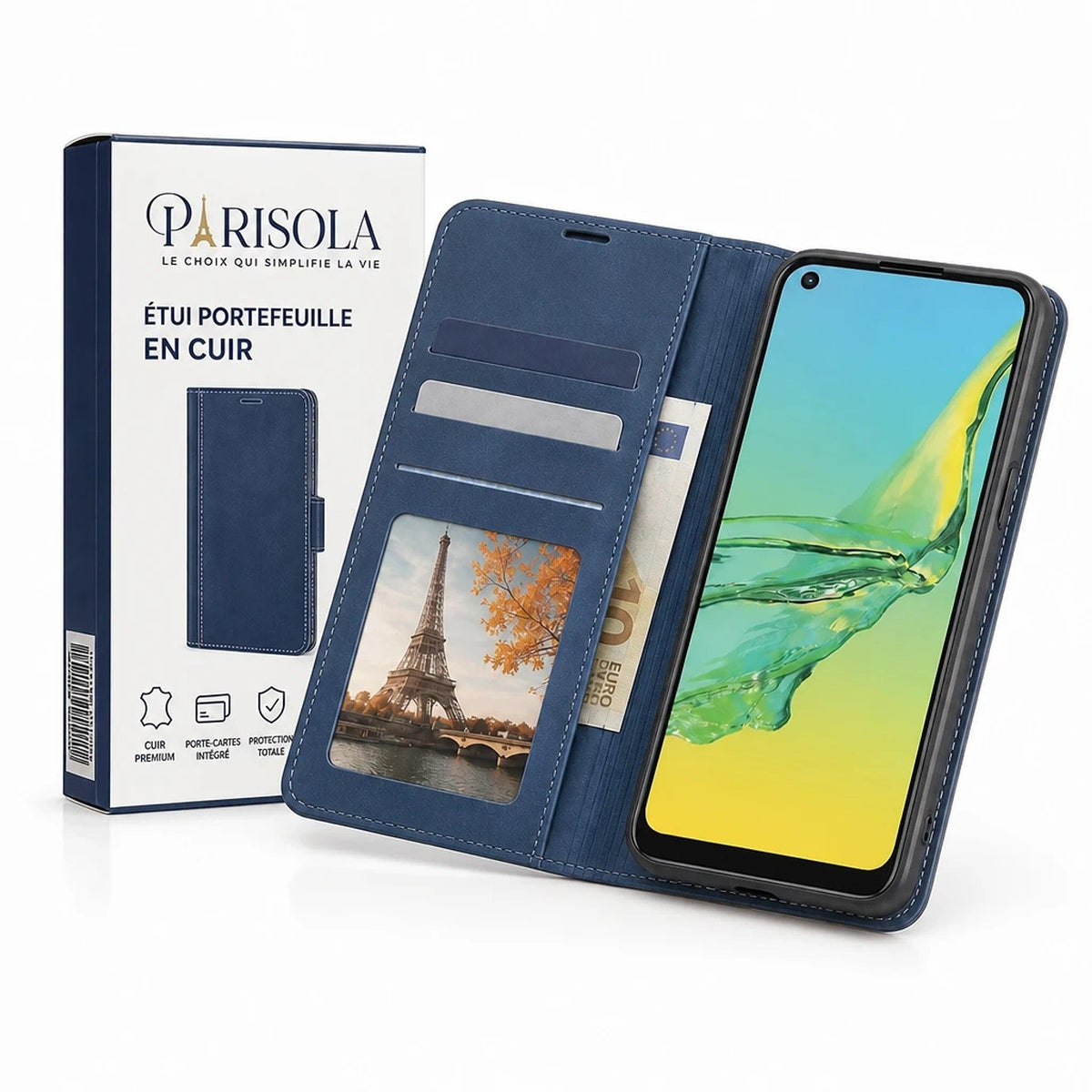 Léonis – Coque Samsung Portefeuille Cuir