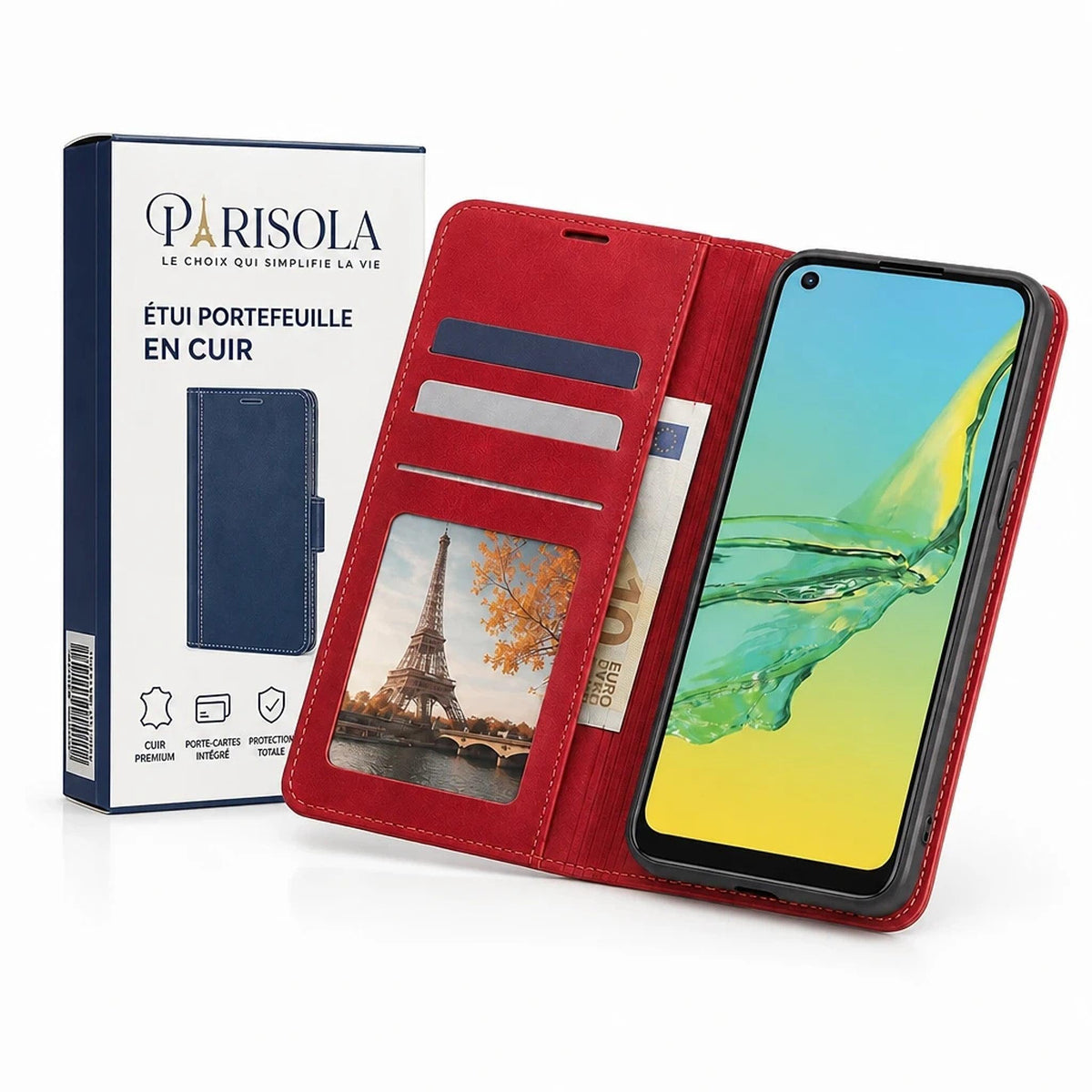 Léonis – Coque Samsung Portefeuille Cuir