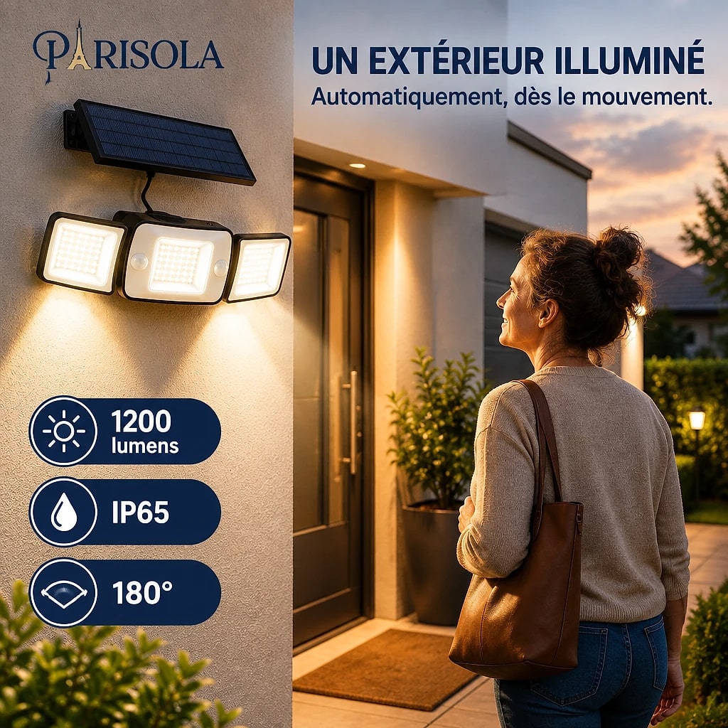 Luméa – Lampe Solaire Détecteur Mouvement