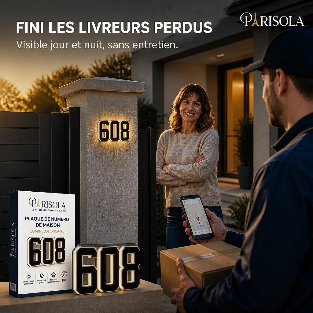 Luméra – Numéro Plaque Maison Solaire