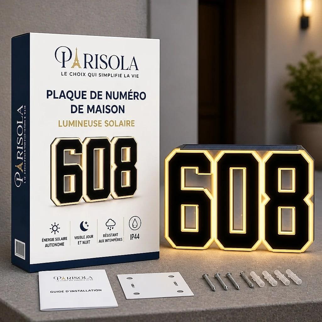 Luméra – Numéro Plaque Maison Solaire
