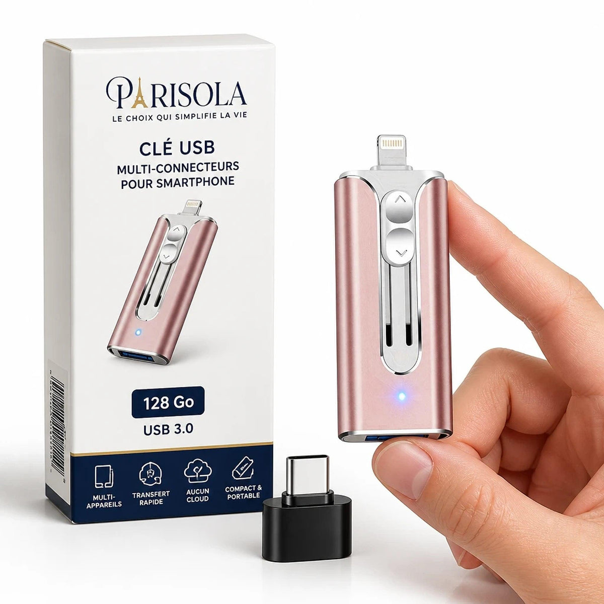 Lumeska – Clé USB Multi-Connecteurs