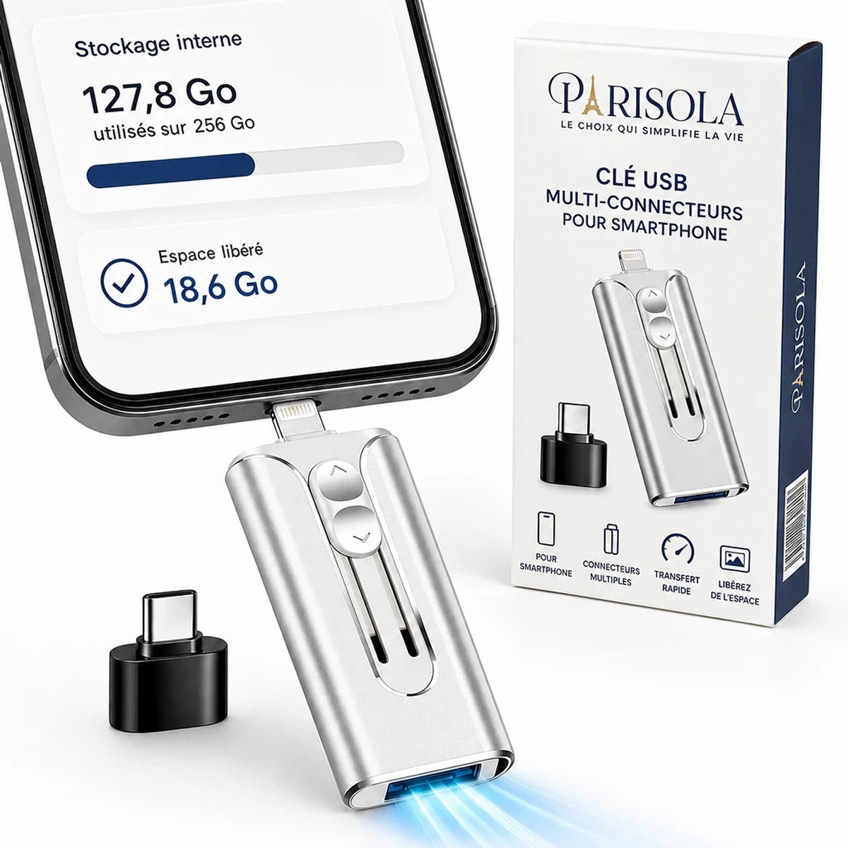 Lumiora – Clé USB C Multi-Connecteurs